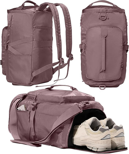 Gym Bag for Women Workout Gym Backpack with Shoe Compartment Sports Duffel Bag Multiple Pockets 30L