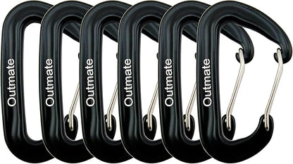 12kN 3.2"x2" Heavy-Duty Carabiner Clips - Durable, Lightweight Aluminum Alloy Carabiners for