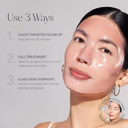 Karuna Skin - COLLAGEN Face Mask Sheets, Hydrogel 2-Piece Facial Mask, Age-Defying, Hydrating