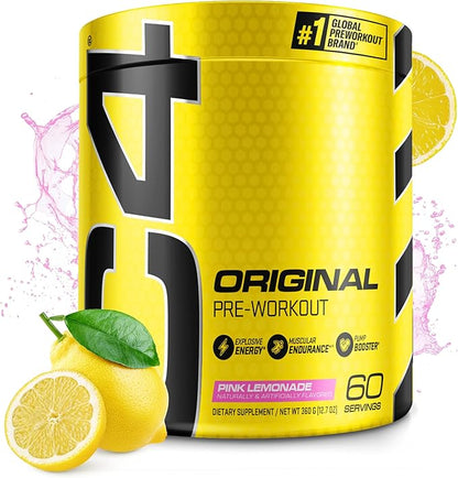 Cellucor C4 Original Pre Workout Powder Pink Lemonade Vitamin C for Immune Support Sugar Free