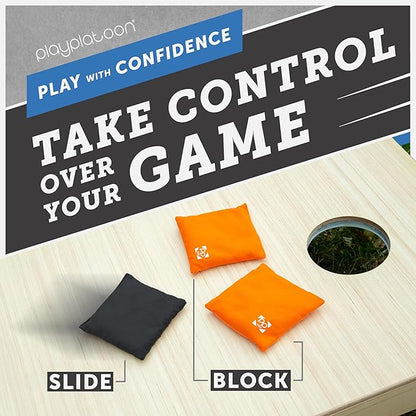 Professional Cornhole Bags - Set of 8 Regulation All Weather Double Sided - Sticky Side/Slick Side