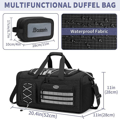 Bosstin Gym Bag for Men & Women,45L Travel Duffle Sports Duffel Bag Gym Weekender Overnight