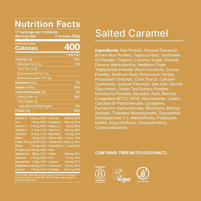 Huel Black Edition | Salted Caramel 40g Vegan Protein Powder | Nutritionally Complete Meal | 27