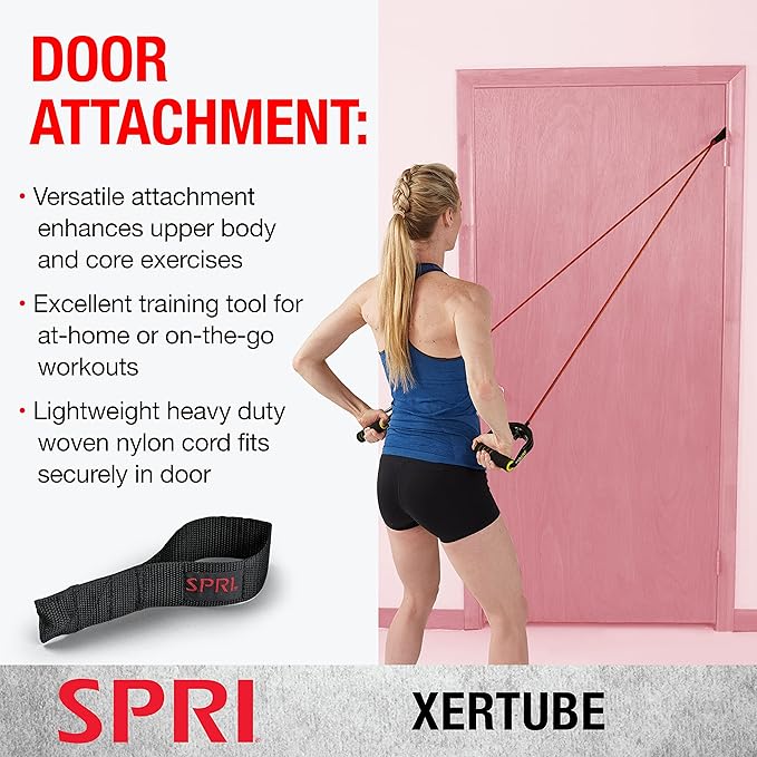 SPRI Xertube Resistance Bands with Handles – All Exercise Cords Sold Separately with Home Gym