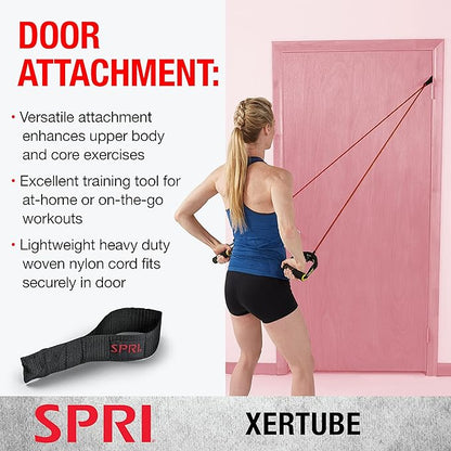 SPRI Xertube Resistance Bands with Handles – All Exercise Cords Sold Separately with Home Gym