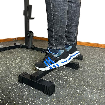 Steel Calf Raise Bar, Standing Machine for Stretching, Squat, Foot Stretch, Anti-Slip Solid Block