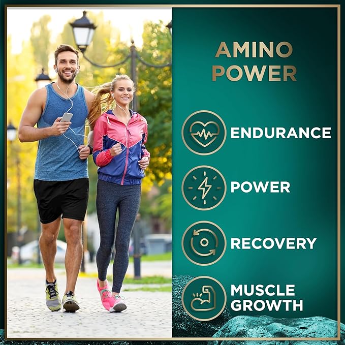 WILD FUEL Essential Amino Acids Supplement for Women and Men - All 9 BCAAs Amino Acid Complex for