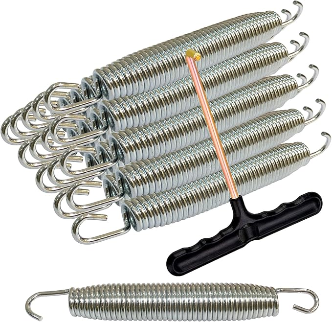 3.7'', 6.5'', 7'' Trampoline Springs,16pcs Heavy Duty Stainless Steel Replacement Trampoline