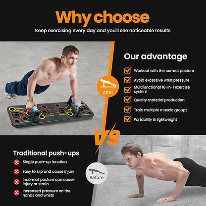 Push-up board, home gym, portable fitness equipment, Pilates bar, and 20 fitness accessories
