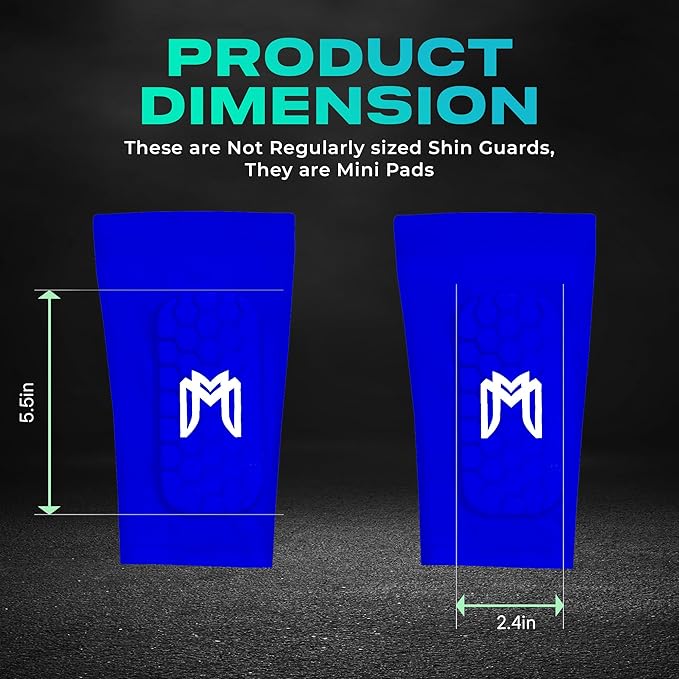 Mini Shin Guards Soccer – Built in Shin Pad Sleeves for Mens, Women, Teens - Small Shin Guards