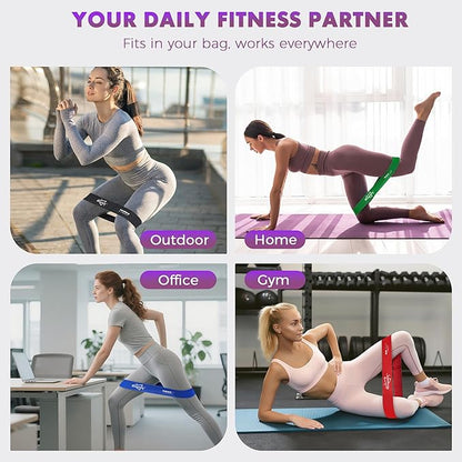 WSAKOUE Fabric Resistance Bands for Working Out – 5 Booty Bands for Women & Men, Exercise Workout