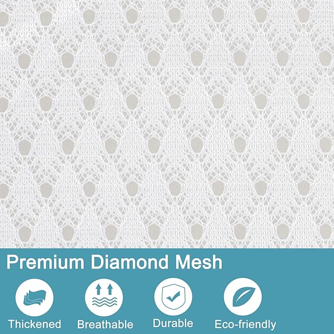 Polecasa Diamond Mesh Laundry Bags, 2Pcs 24 x 36 inches Heavy Duty Mesh Laundry Bag with ID Tag and