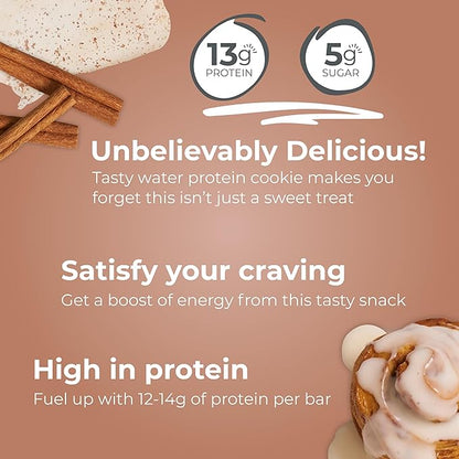 Power Crunch Protein Wafer Bars, High Protein Snacks with Delicious Taste, Cinnamon Roll, 1.4 Ounce