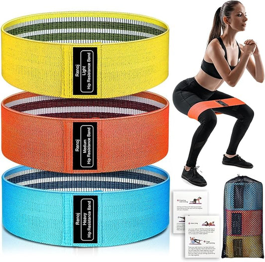 Renoj Resistance Bands, Yoga Starter Sets for Women and Men, 3 Set of Stretch Exercise Workout