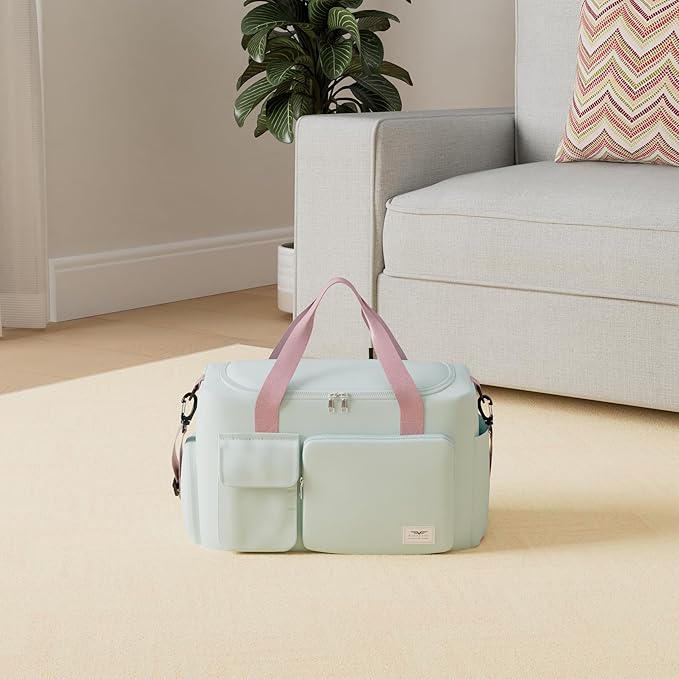 FIORETTO Women's Gym Duffle Bag with Shoes Compartment, 37L Capacity, Ideal for Travel, Gym