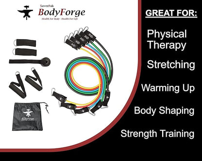 BodyForge Resistance Bands, Exercise Bands，Resistance Bands for Working Out, Work Out Bands with