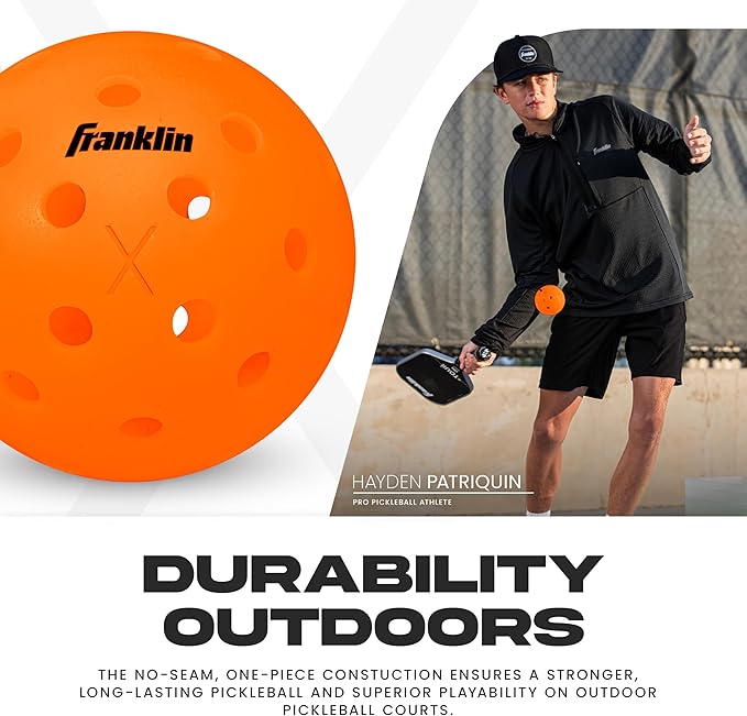 Franklin Sports X-40 Outdoor Pickleballs - Official Ball of USA Pickleball, APP Tour + US Open
