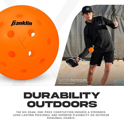 Franklin Sports X-40 Outdoor Pickleballs - Official Ball of USA Pickleball, APP Tour + US Open