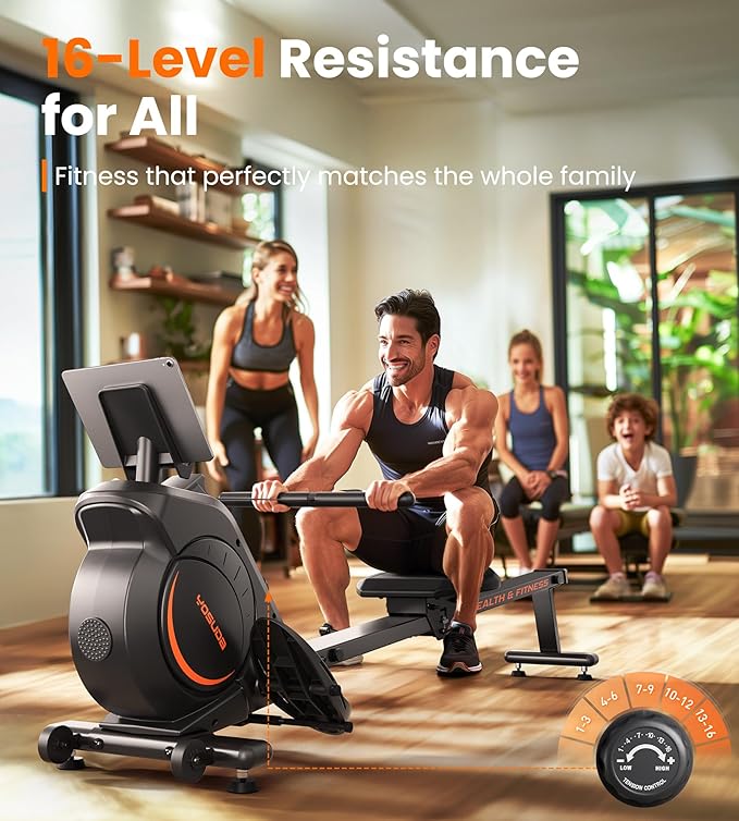 YOSUDA Magnetic/Water Rowing Machine for Home - Rower Machine Use with Bluetooth, App Supported