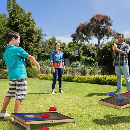 Portable Cornhole Board Set with Bean Bags 2 ft x 1 ft or 3 ft x2 ft or 10.16 * 5.04 Inch Foldable