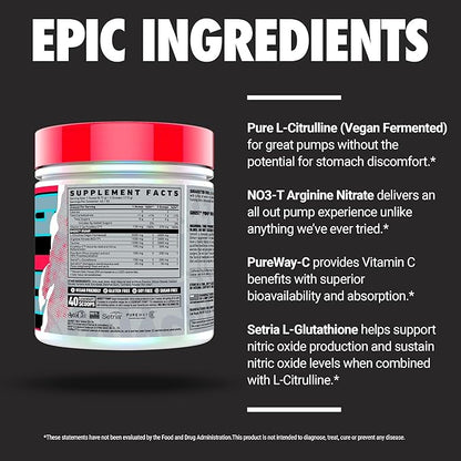 GHOST Pump Nitric Oxide Powder, Pineapple - 40 Servings - Sugar-Free & Stim-Free Pre-Workout