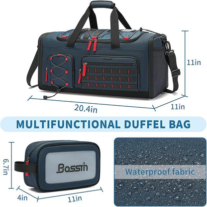 Bosstin Gym Bag for Men & Women,45L Travel Duffle Sports Duffel Bag Gym Weekender Overnight