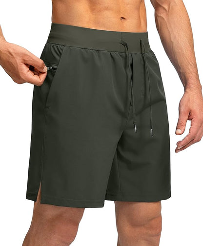 Men's Running Shorts with Zipper Pockets 9 Inch/ 7 Inch / 5 Inch Lightweight Quick Dry Gym Workout