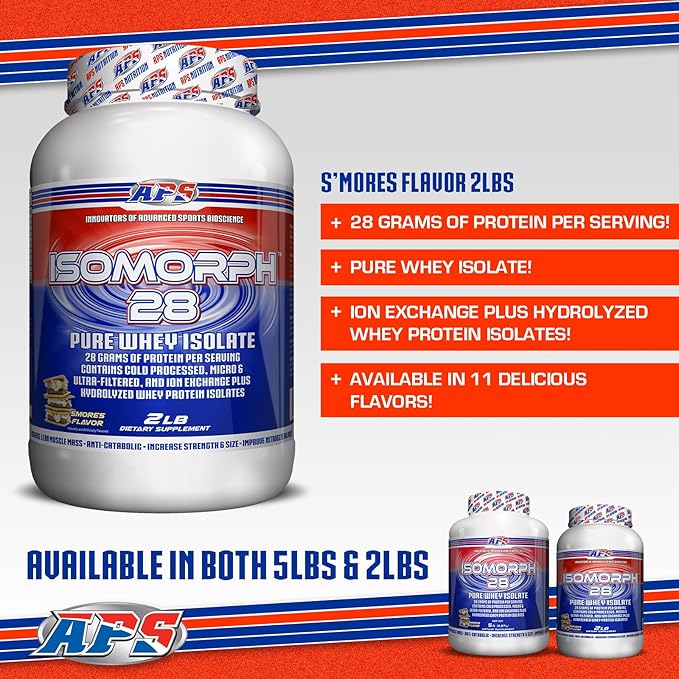 APS Nutrition Isomorph 28 Protein Powder | Pure Whey Isolate | Cold Pressed, Ultra- Filtered, & Ion