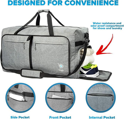 Bago Large Foldable Duffel Bags for Traveling Women & Men - 100L Packable Duffle Bag for Travel