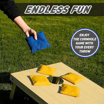 Cornhole Bags Set of 8 Regulation Corn Hole Bean Bags for Cornhole Game, Professional Weather