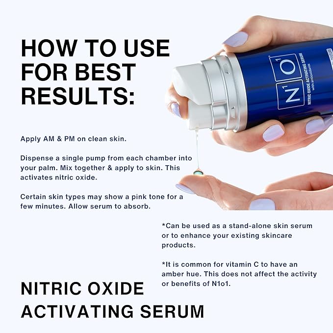 Nitric Oxide Activating Serum with Antioxidants | Hydrating Serum For Face | Decreases Wrinkles |