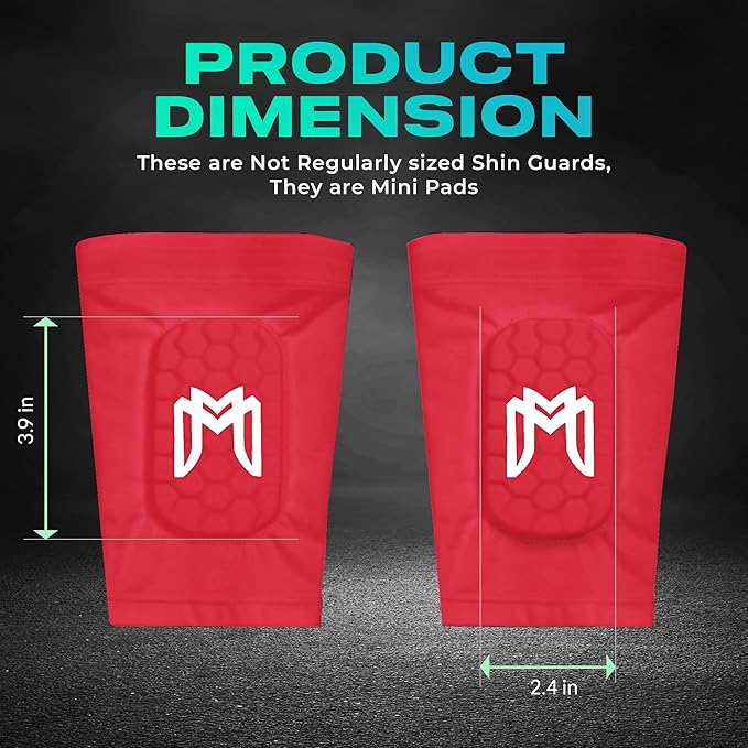 Mini Shin Guards Soccer – Built in Shin Pad Sleeves for Mens, Women, Teens - Small Shin Guards