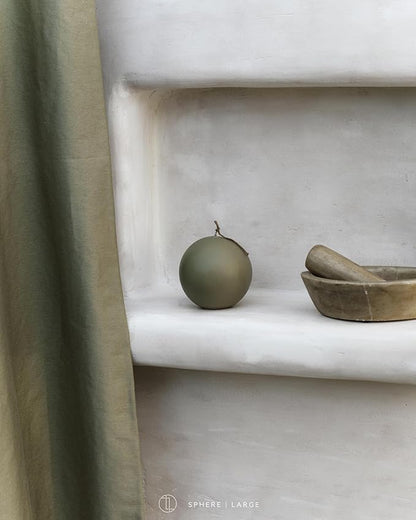 LAWA Sphere Candle - Beautiful Handmade Pillar Scented Soy Wax Elegant Aesthetic Candle