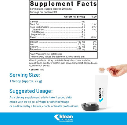 Klean Athlete Klean Isolate | Whey Protein Isolate to Enhance Daily Protein and Amino Acid Intake