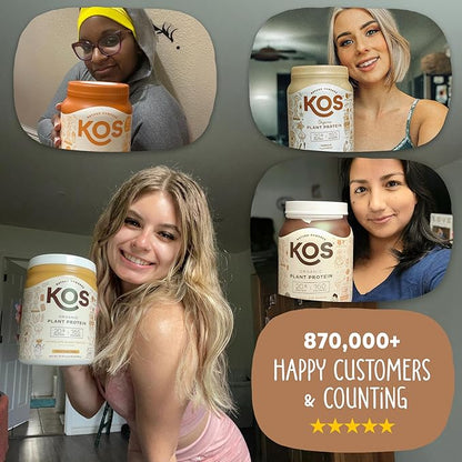 KOS Organic Plant Based Protein Powder, Chocolate Peanut Butter - Delicious Vegan Protein Powder