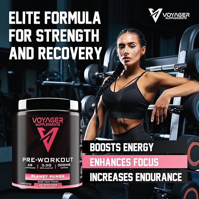 Voyager Pre-Workout Planet Punch ??Creatine-Free Powder w/L-Citrulline, Beta-Alanine, Caffeine