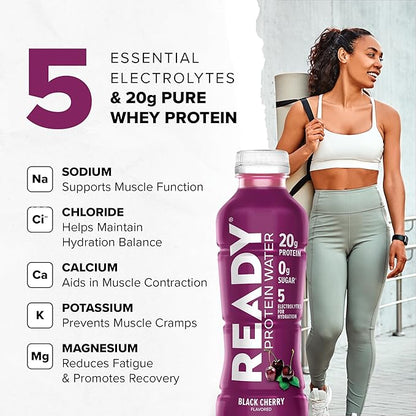 Ready® Protein Water ??20g Whey Protein Isolate, Zero Sugar, Low-Calorie Sports Drink for Hydration