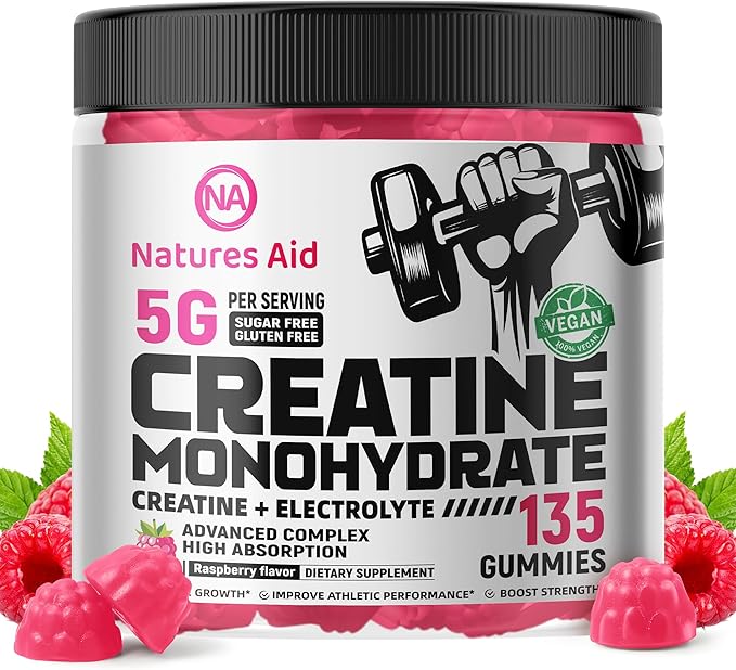 Creatine Monohydrate Gummies (5g) – Pre-Workout Energy & Muscle Growth Support for Men & Women |