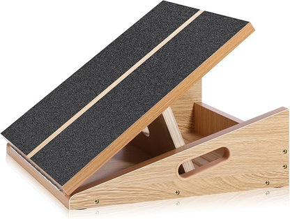 Slant Board for Calf Stretching, Adjustable Wooden Calf Stretcher Incline Board, Calf Stretch Board