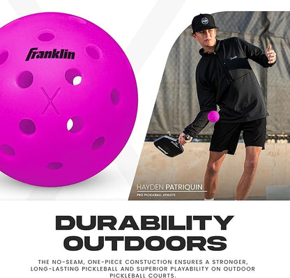 Franklin Sports X-40 Outdoor Pickleballs - Official Ball of USA Pickleball, APP Tour + US Open