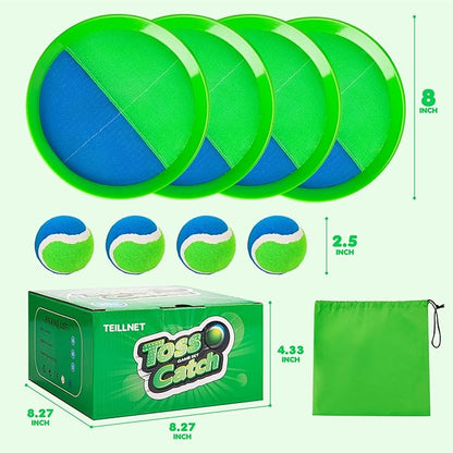 Toss and Catch Ball Set Upgraded - Kids Toys Outdoor Games for Whole Family - Water-Resistant Great