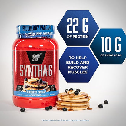 BSN SYNTHA-6 Premium Protein Powder with 6g of Fiber, Whey Protein, Micellar Casein, Milk Protein