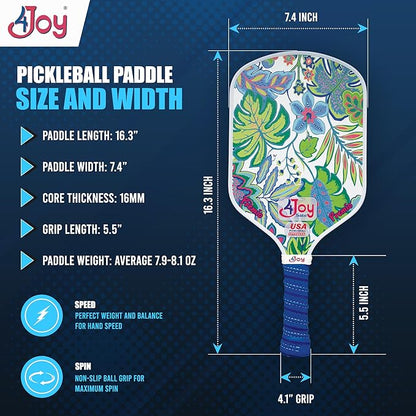 4Joy Pickleball Paddle Premio Series - Thermoformed Premium T700 Carbon Fiber Pickleball Paddless