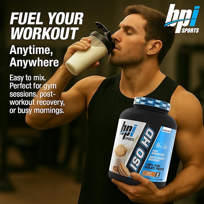 BPI Sports ISO HD Isolate Protein Powder ??100% Whey Isolate, Protein Powder for Muscle Gain