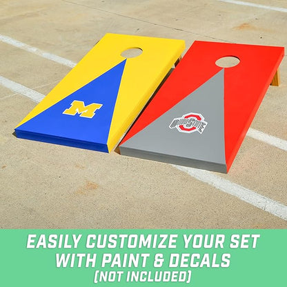 GoSports 4 ft x 2 ft Regulation Size Wooden Cornhole Boards Set - Includes Carrying Case - Full