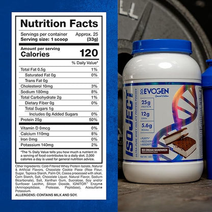Evogen Isoject - Whey Protein Isolate | Ultra-Pure Whey Protein Powder with Ignitor Enzymes, BCAAs