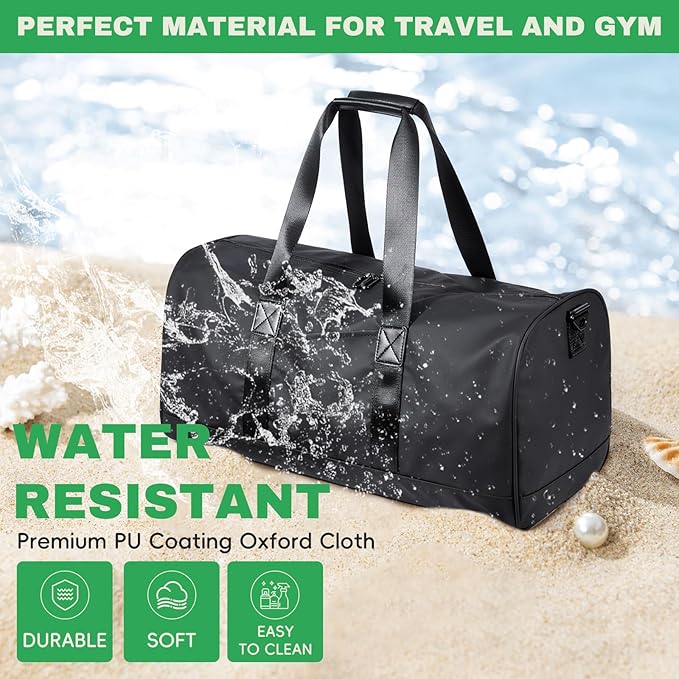 Gym Bag for Men with Shoe Compartment, 33L Duffle Bag for Traveling Overnight Weekend for Adults