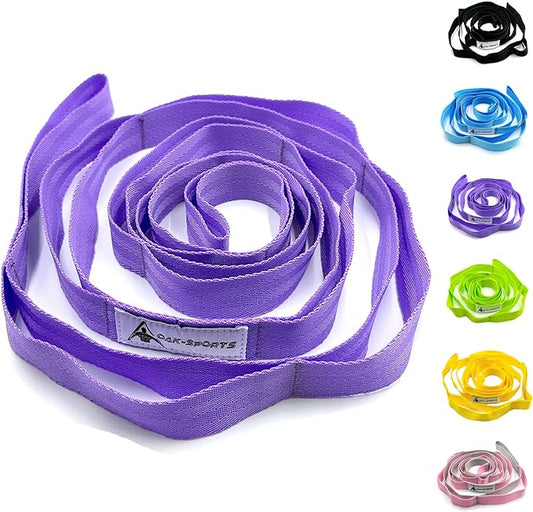 Stretching Strap Yoga Strap with Loops, Stretch Straps for Physical Therapy, Non-Elastic Exercise