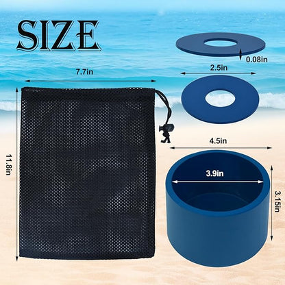 Washer Toss Game Sets Includes 2 Solid Wood Targets and 8 Metal Washers, Portable Beach Cornhole