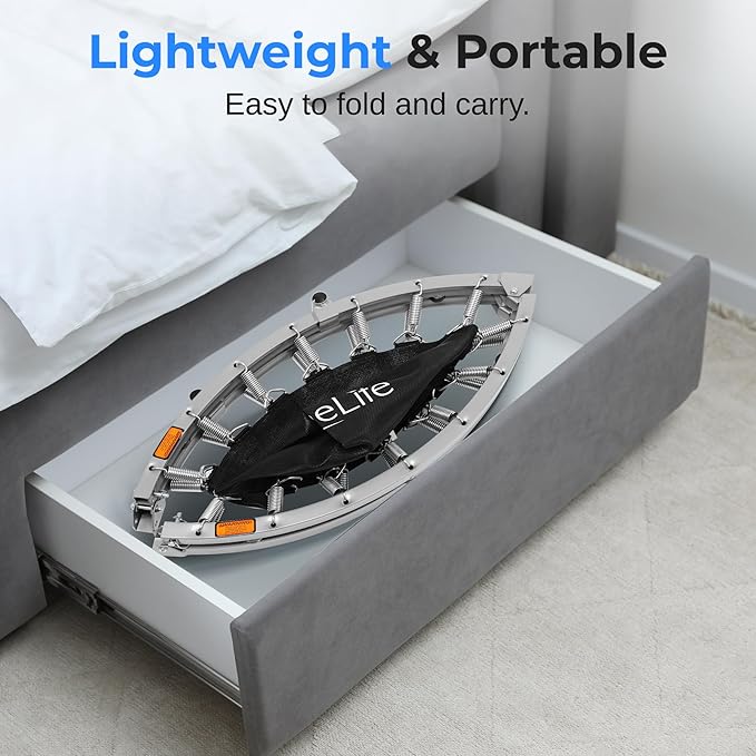 SereneLife 36/40" Foldable Mini Trampoline - Compact Fitness Trampoline for Kids Adults, Exercise